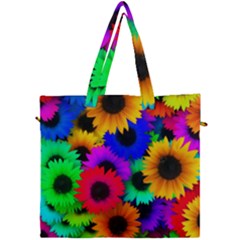 Colorful Sunflowers                                                   Canvas Travel Bag by LalyLauraFLM