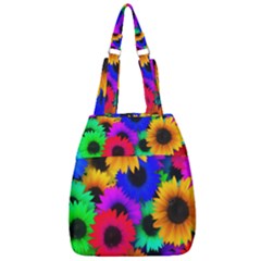 Colorful Sunflowers                                                   Center Zip Backpack by LalyLauraFLM