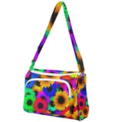 Colorful Sunflowers                                                 Front Pocket Crossbody Bag by LalyLauraFLM