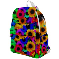 Colorful Sunflowers                                                Top Flap Backpack by LalyLauraFLM