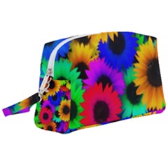 Colorful Sunflowers                                                Wristlet Pouch Bag (large) by LalyLauraFLM