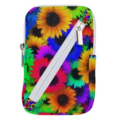 Colorful Sunflowers                                                Belt Pouch Bag (large) by LalyLauraFLM