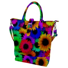 Colorful Sunflowers                                                Buckle Top Tote Bag by LalyLauraFLM