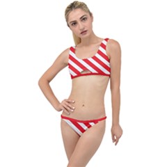 Candy Cane Red White Line Stripes Pattern Peppermint Christmas Delicious Design The Little Details Bikini Set by genx