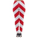 Candy Cane Red White Line stripes pattern peppermint Christmas delicious design Lightweight Velour Leggings View2