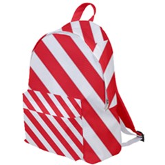 Candy Cane Red White Line Stripes Pattern Peppermint Christmas Delicious Design The Plain Backpack by genx