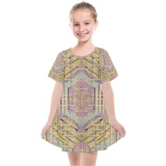 Temple Of Wood With A Touch Of Japan Kids  Smock Dress by pepitasart