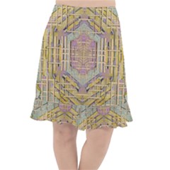 Temple Of Wood With A Touch Of Japan Fishtail Chiffon Skirt by pepitasart