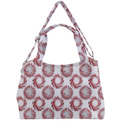 Peppermint Candy Dots Double Compartment Shoulder Bag by bloomingvinedesign