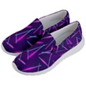 Retrowave Aesthetic vaporwave retro memphis pattern 80s design geometric shapes futurist purple pink blue neon light Men s Lightweight Slip Ons View2