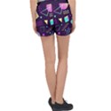 Retrowave Aesthetic vaporwave retro memphis pattern 80s design 3D geometric shapes Women s Velour Lounge Shorts View2