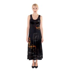 Abstract Animated Ornament Background Fractal Art Sleeveless Maxi Dress