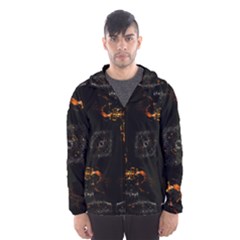 Abstract Animated Ornament Background Fractal Art Men s Hooded Windbreaker