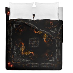 Abstract Animated Ornament Background Fractal Art Duvet Cover Double Side (Queen Size)