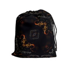 Abstract Animated Ornament Background Fractal Art Drawstring Pouch (XL)