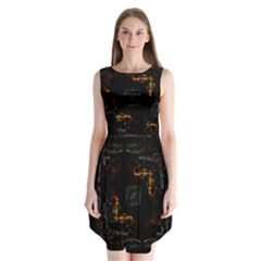 Abstract Animated Ornament Background Fractal Art Sleeveless Chiffon Dress  