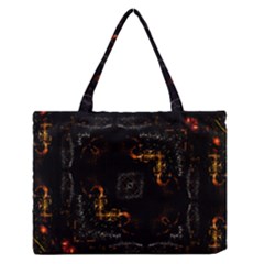 Abstract Animated Ornament Background Fractal Art Zipper Medium Tote Bag