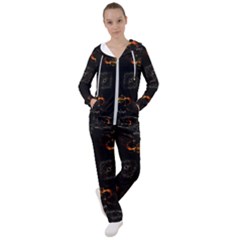 Abstract Animated Ornament Background Fractal Art Women s Tracksuit