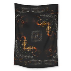 Abstract Animated Ornament Background Fractal Art Large Tapestry