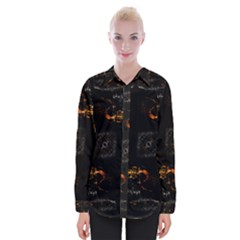 Abstract Animated Ornament Background Fractal Art Womens Long Sleeve Shirt