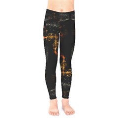 Abstract Animated Ornament Background Fractal Art Kids  Leggings