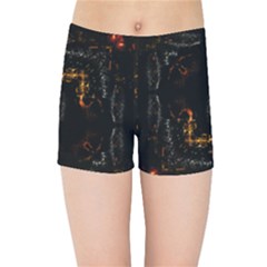 Abstract Animated Ornament Background Fractal Art Kids  Sports Shorts