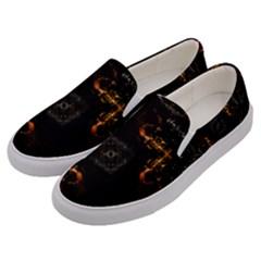 Abstract Animated Ornament Background Fractal Art Men s Canvas Slip Ons