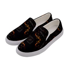 Abstract Animated Ornament Background Fractal Art Women s Canvas Slip Ons