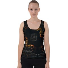 Abstract Animated Ornament Background Fractal Art Velvet Tank Top