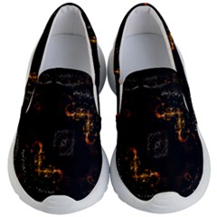 Abstract Animated Ornament Background Fractal Art Kids Lightweight Slip Ons