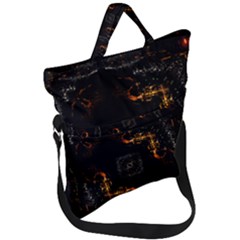 Abstract Animated Ornament Background Fractal Art Fold Over Handle Tote Bag