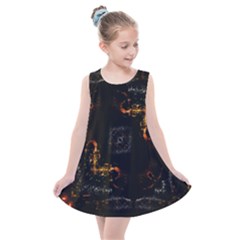 Abstract Animated Ornament Background Fractal Art Kids  Summer Dress