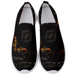 Abstract Animated Ornament Background Fractal Art Men s Slip On Sneakers