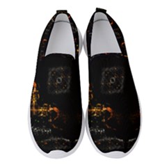 Abstract Animated Ornament Background Fractal Art Women s Slip On Sneakers