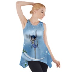 Little Fairy Dancing On The Moon Side Drop Tank Tunic by FantasyWorld7