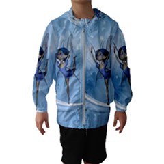 Little Fairy Dancing On The Moon Kids  Hooded Windbreaker by FantasyWorld7