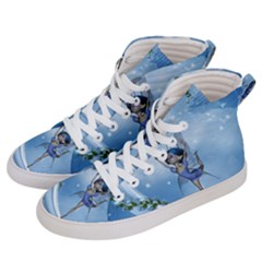 Little Fairy Dancing On The Moon Men s Hi-top Skate Sneakers by FantasyWorld7