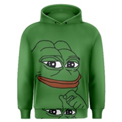 Pepe The Frog Smug Face With Smile And Hand On Chin Meme Kekistan All Over Print Green Men s Overhead Hoodie by snek