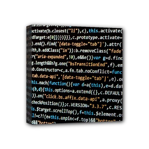 Close Up Code Coding Computer Mini Canvas 4  X 4  (stretched) by Amaryn4rt
