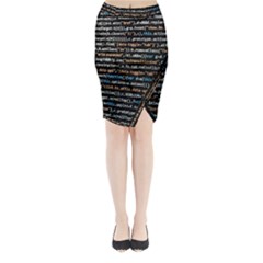 Close Up Code Coding Computer Midi Wrap Pencil Skirt by Amaryn4rt