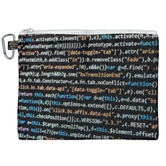 Close Up Code Coding Computer Canvas Cosmetic Bag (xxl) by Amaryn4rt