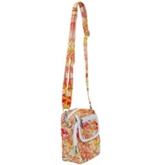 Monotype Art Pattern Leaves Colored Autumn Shoulder Strap Belt Bag by Amaryn4rt