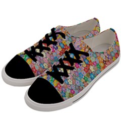 Sakura Cherry Blossom Floral Men s Low Top Canvas Sneakers by Amaryn4rt