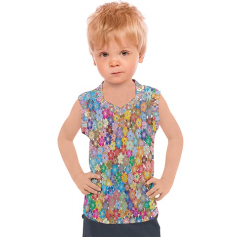 Sakura Cherry Blossom Floral Kids  Mesh Tank Top by Amaryn4rt