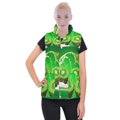 Kiwi Fruit Vitamins Healthy Cut Women s Button Up Vest