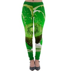 Kiwi Fruit Vitamins Healthy Cut Lightweight Velour Leggings