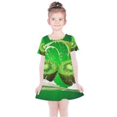 Kiwi Fruit Vitamins Healthy Cut Kids  Simple Cotton Dress