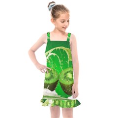 Kiwi Fruit Vitamins Healthy Cut Kids  Overall Dress