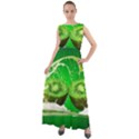 Kiwi Fruit Vitamins Healthy Cut Chiffon Mesh Boho Maxi Dress View1