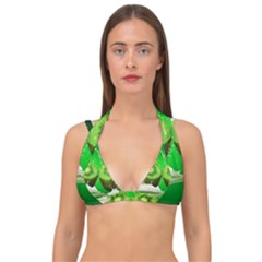 Kiwi Fruit Vitamins Healthy Cut Double Strap Halter Bikini Top by Amaryn4rt